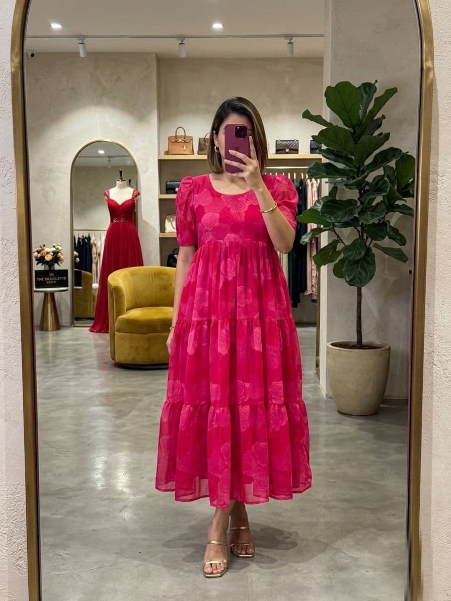 FairyCore Floral Dress